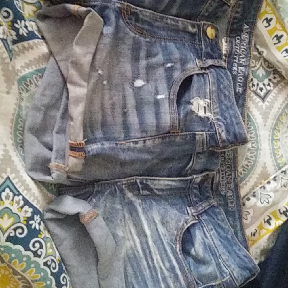 American Eagle distressed jean shorts bundle